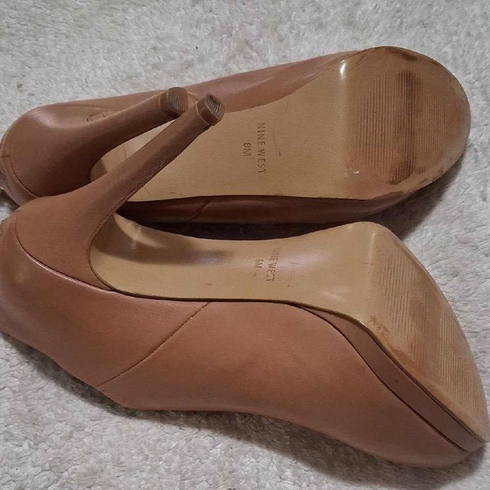 Nine West Tan Heeled Boots - Picture 4 of 11